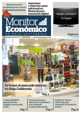 Se frenó el mercado interno en Baja California