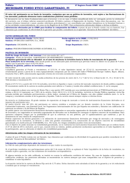 MICROBANK FONDO ETICO GARANTIZADO, FI