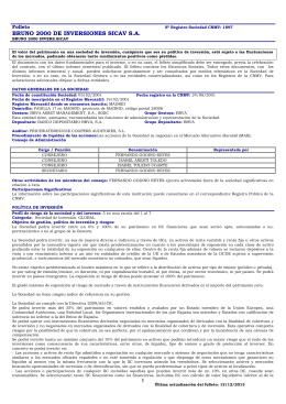 BRUNO 2000 DE INVERSIONES SICAV S.A.