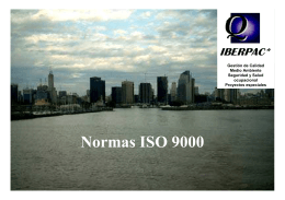 Las normas ISO 9000 - Alejandro Gonzalez y Asociados