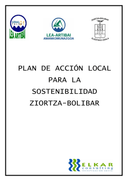 plan de acción local para la sostenibilidad ziortza
