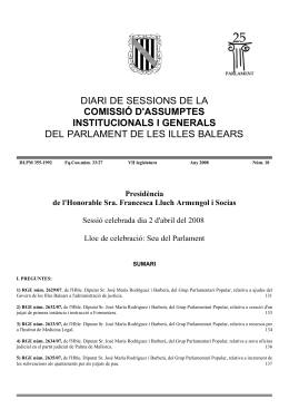 2 d`abril de 2008Núm. 10 VII legislatura
