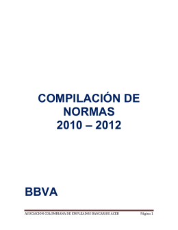 COMPILACIÓN DE NORMAS 2010 – 2012 BBVA