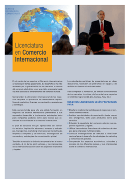 Licenciatura en Comercio Internacional
