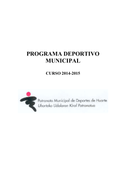 PROGRAMA DEPORTIVO MUNICIPAL/ CURSO 2010-2011