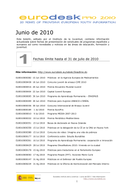 Boletin Eurodesk - Barcelonesjove.net