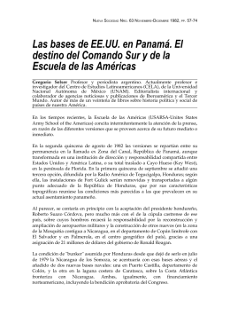 Las bases de EE.UU. en Panamá. El destino del Comando Sur y de