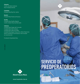 PREOPERATORIOS - Hospitales Nisa