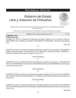 Periódico Oficial - Gobierno del Estado de Chihuahua