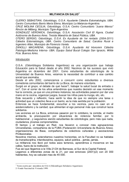 MILITANCIA EN SALUD CLERICI SEBASTIAN