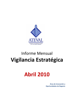 Vigilancia Estratégica Abril 2010