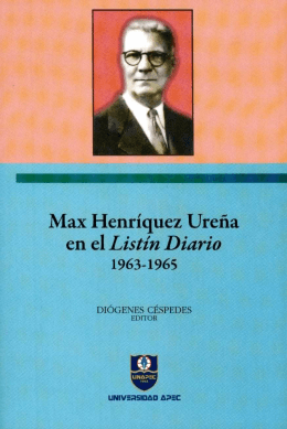 Max Henriquez Ureña en el Listín Diario (1) - RI