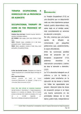 Terapia Ocupacional a domicilio en la provincia de Albacete