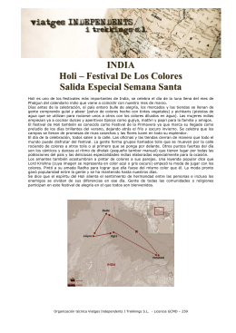 INDIA Holi – Festival De Los Colores Salida Especial Semana Santa