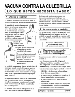 VIS Shingles (Zoster) Spanish