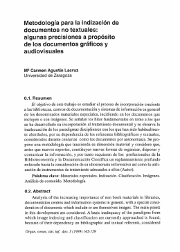 Metodología para la indización de documentos no textuales