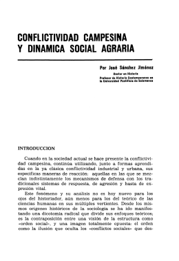 CONFLICTIVIDAD CAMPESINA Y DINAMICA SOCIAL AGRARIA
