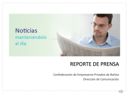 REPORTE DE PRENSA