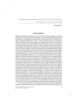 La garantía jurisdiccional de la Constitución (la
