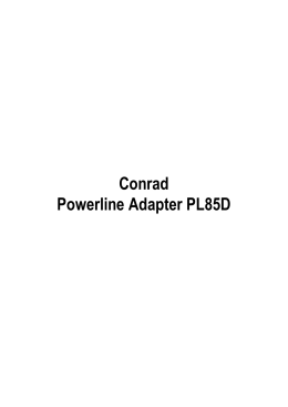 Powerline Adapter PL85D