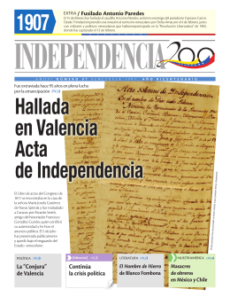 1907 - Independencia 200 - Centro Nacional de Historia