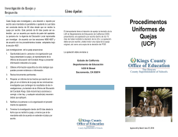 Procedimentos Uniformes de Quejas (UCP)