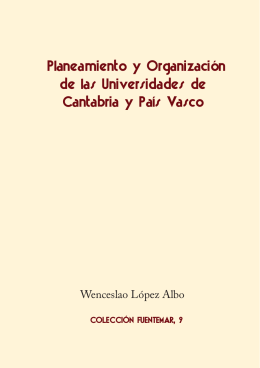 Planeamiento y Organización de las Universidades de Cantabria y