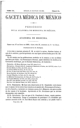 GACETA MÉDÍCA DE MÉX1CÜ - Academia Nacional de Medicina