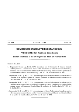 COMISIÓN DE SANIDAD Y BIENESTAR SOCIAL