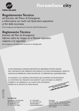 Regolamento Tecnico Reglamento Técnico