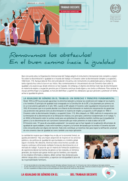 ¡Removamos los obstáculos! En el buen camino hacia la