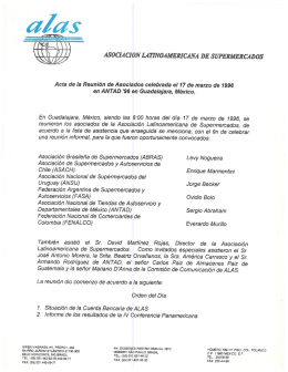 Reunión de Asociados Marzo 17, 1996. Guadalajara, México.