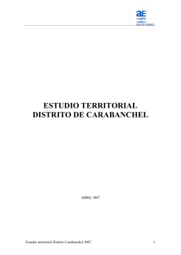ESTUDIO TERRITORIAL DISTRITO DE CARABANCHEL