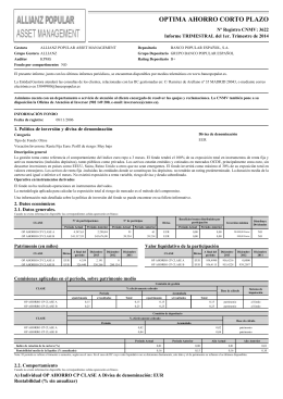 OPTIMA AHORRO CORTO PLAZO