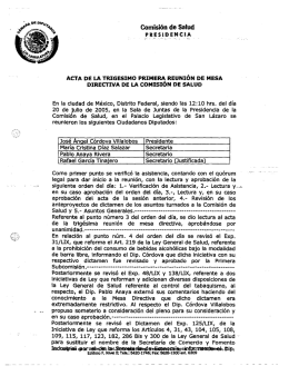 acta de la trigesimo primera, reunión de mesa directiva de la