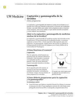 Captación y gammagrafía de la tiroides - UWMC Health On-Line