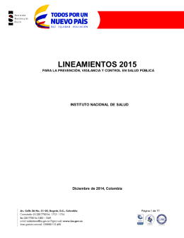 01 LINEAMIENTOS 2015 - Instituto Nacional de Salud