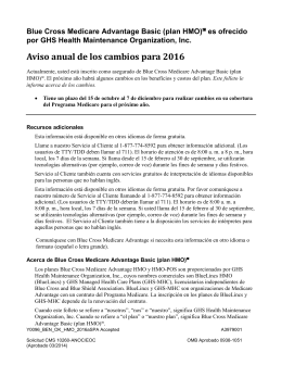 Blue Cross Medicare Advantage Basic (plan HMO)