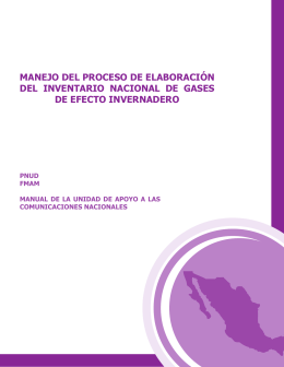 Manejo del Proceso de Elaboración del Inventario Nacional de GEI