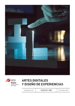 ARTES DIGITALES Y DISEÑO DE EXPERIENCIAS