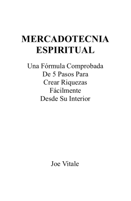 MERCADOTECNIA ESPIRITUAL