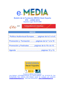 Boletín Junio 2010 - MEDIA Desk España