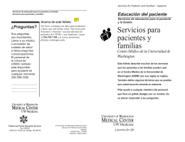 Servicios para pacientes y familias - UWMC Health On-Line