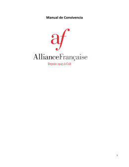Manual de Convivencia - Alianza Colombo Francesa de Cali
