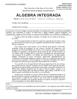 ÁLGEBRA INTEGRADA