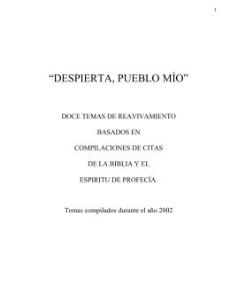 “DESPIERTA, PUEBLO MÍO”