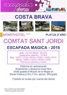 escapada magica - comtat sant jordi