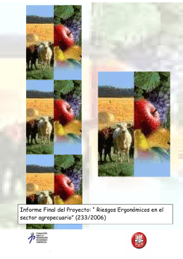 Riesgos ergonómicos en el sector agropecuario( 233/2006)