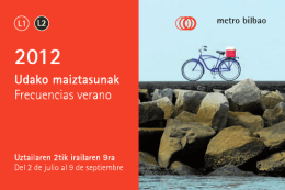 2012 metro Verano Frec folleto