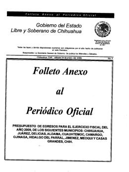 Gobierno del Estado - H. Congreso del Estado de Chihuahua